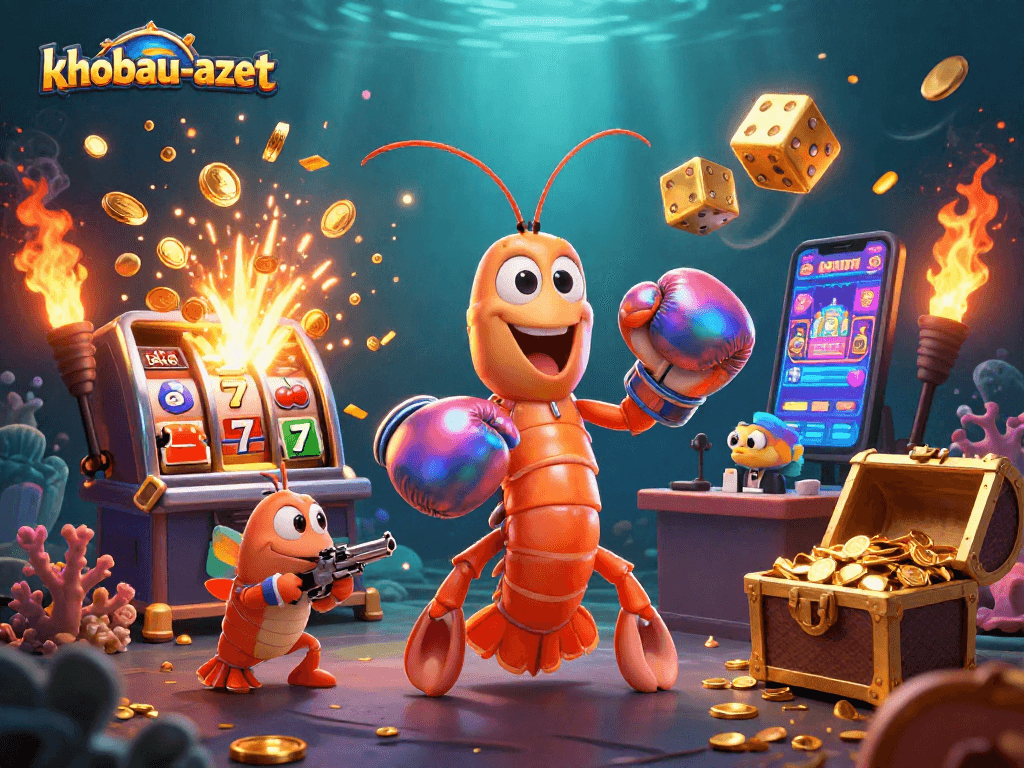 Experience khobau-aztec with this vibrant 3D scene featuring dynamic gambling elements and treasure.