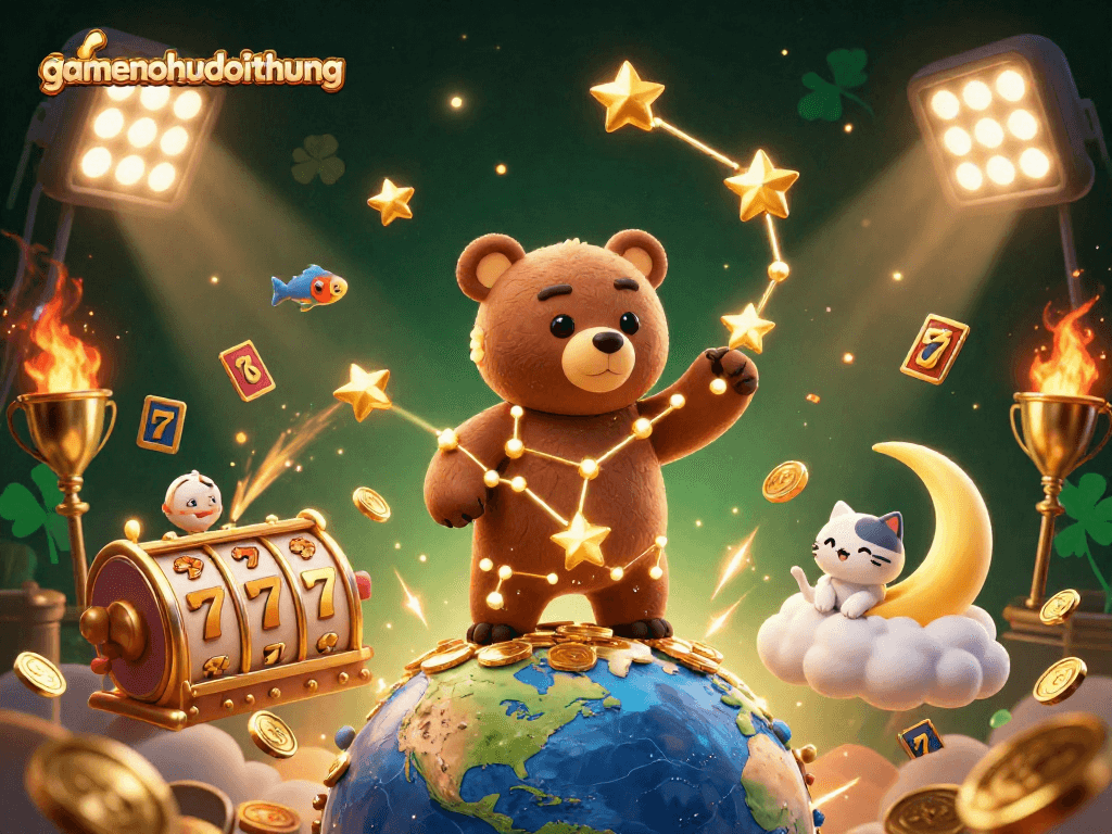 Spin for big wins with gamenohudoithuong's jackpot slots and vibrant gaming elements.