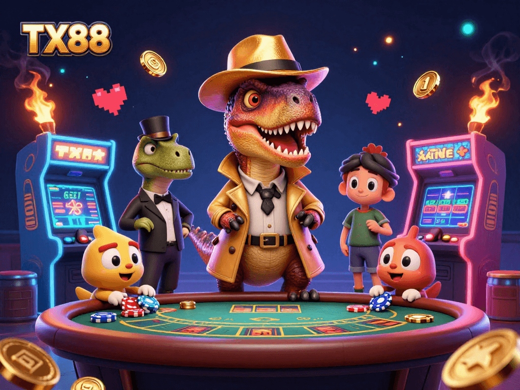 TX88 engages players with exciting challenges at a vibrant casino table atmosphere.