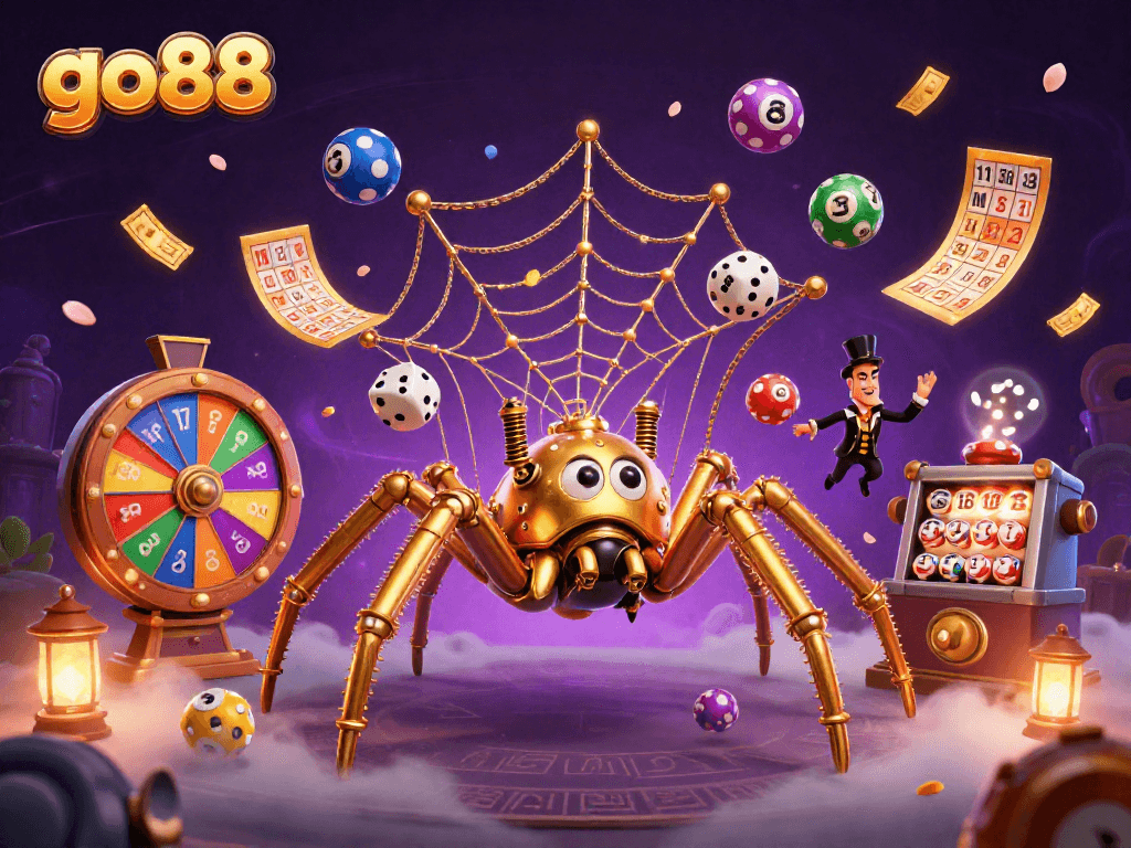 Experience thrilling go88 gameplay with a magical steampunk scene full of vibrant lottery action.