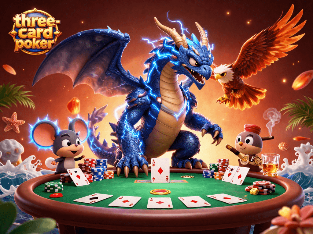 Experience thrilling three-card-poker action with dynamic poker scenes and vivid characters.