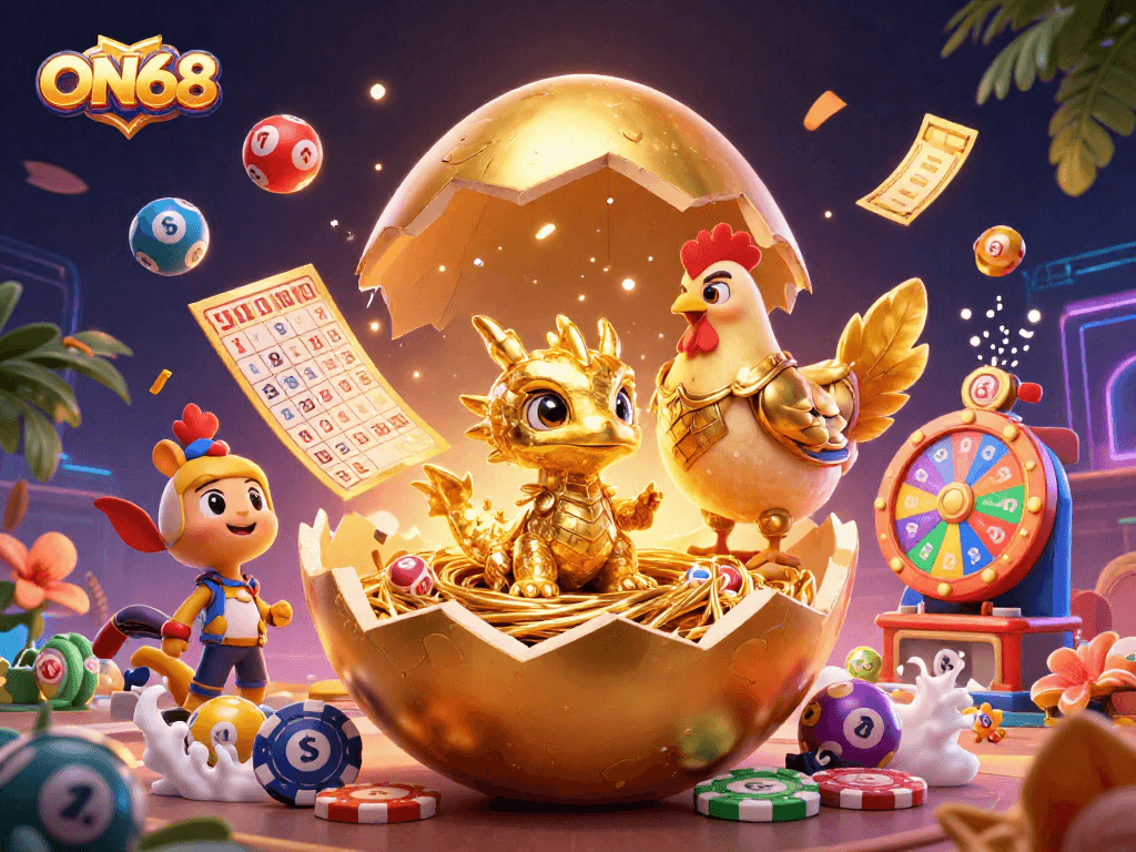 Engage with ON68 and experience golden opportunities with a unique gaming adventure, showcasing exciting lottery elements.
