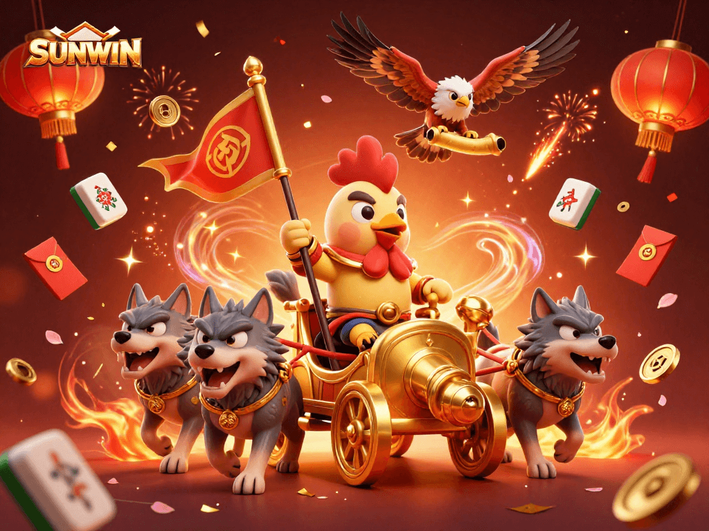 SUNWIN invites players to immerse in the thrilling action of winning games amid festive elements and epic scenes.