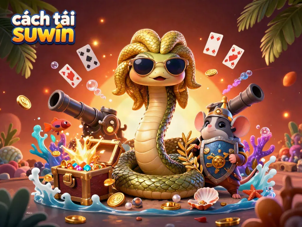 Engage with the exciting world of cách tải suwin through this vibrant 3D illustration showcasing interactive elements and characters.