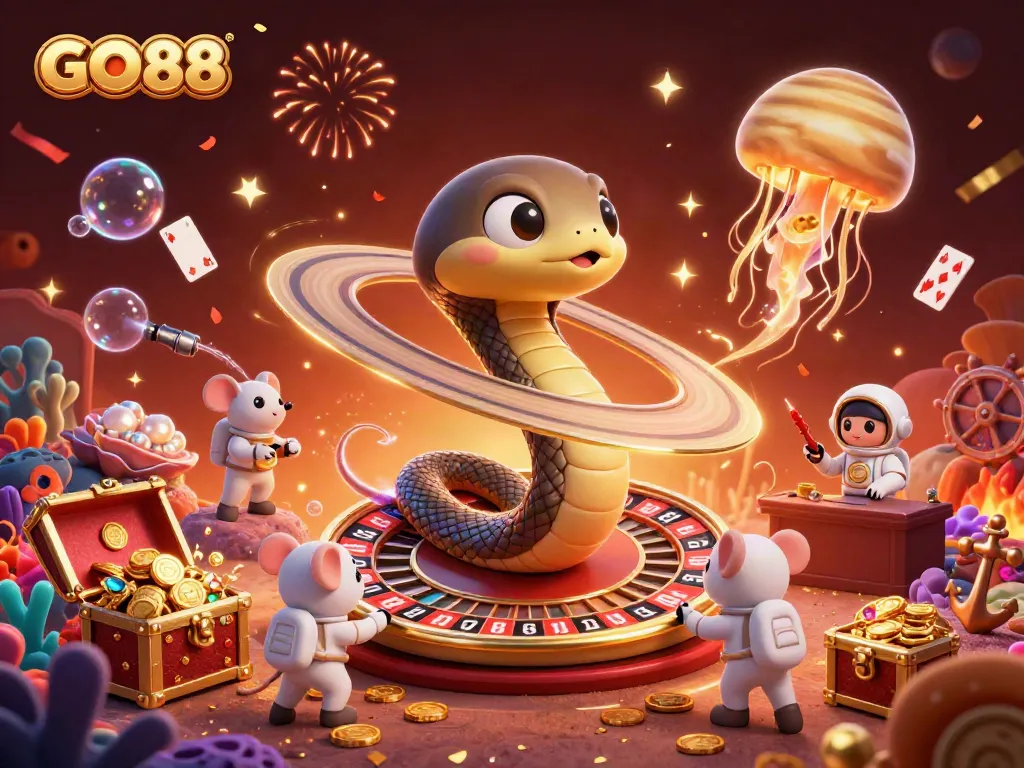 Engage with GO88 through thrilling astronaut mice betting on roulette rings.