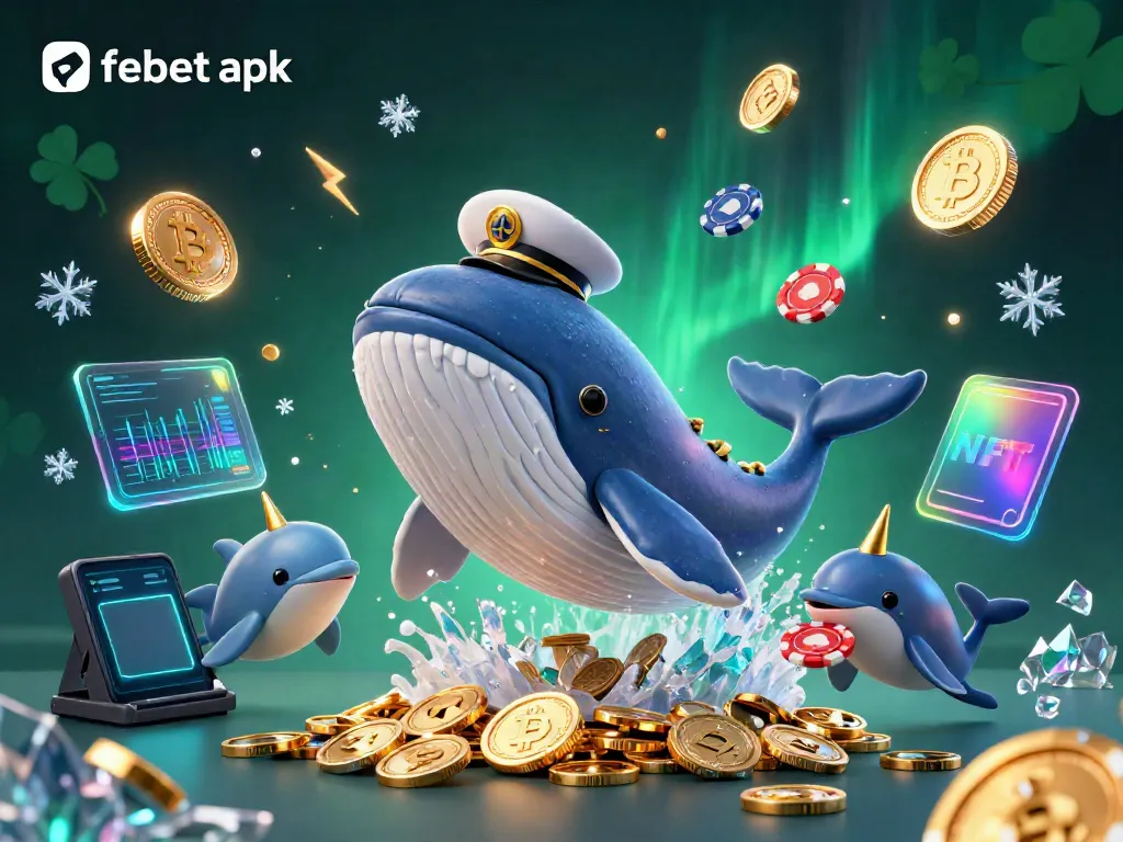 Experience the thrill of winning with febet apk in this vibrant casino scene featuring playful marine characters.