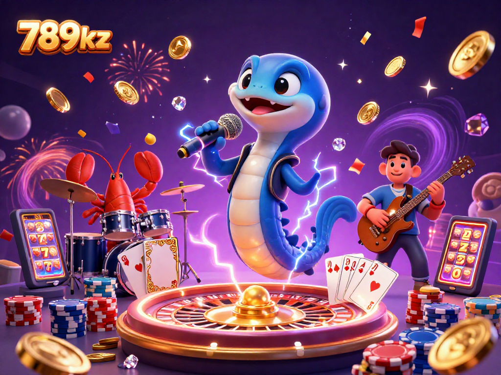The electric eel DJ captivates the audience at 789kz's underwater casino concert.