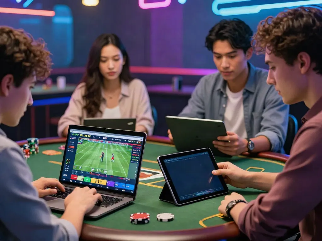 Exciting FB88 online gambling scene showcasing diverse players engaging with various games and promotions.