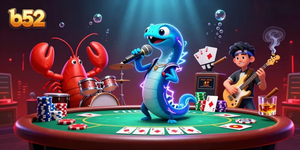 Experience the vibrant underworld of b52 gaming with electric eel DJ and casino excitement.