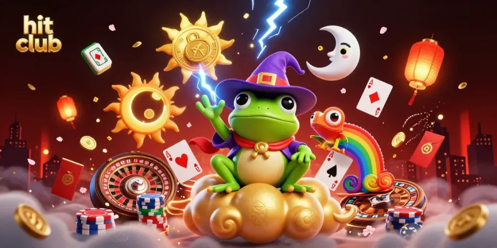 Engage with hit club's vibrant casino atmosphere where luck meets strategy in a stunning 3D illustration.