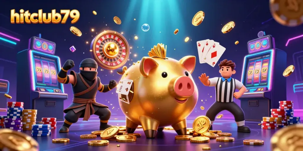 Experience the thrilling action at hitclub79 with dynamic gaming elements and vibrant characters.