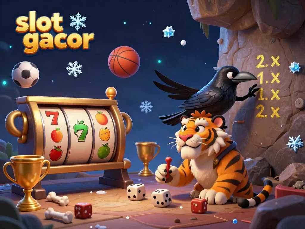 Experience the thrill of slot gacor with unique prehistoric casino elements and vibrant characters.