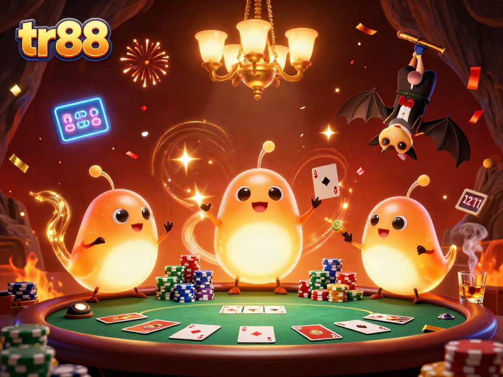 tr88 energizes players with vibrant glowworms in a high-stakes poker scene