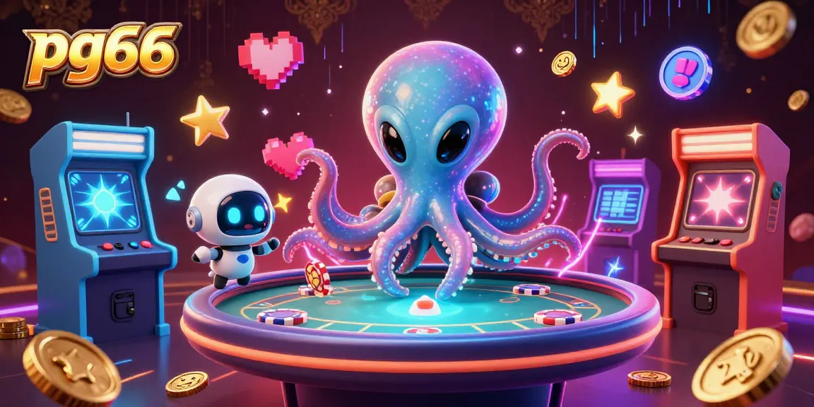 Engage in exciting games at pg66 with vibrant aliens, holographic poker, and dynamic casino elements.