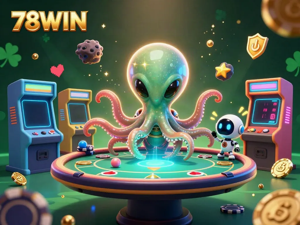 Experience thrilling games at 78WIN with vibrant 3D casino elements and captivating characters.