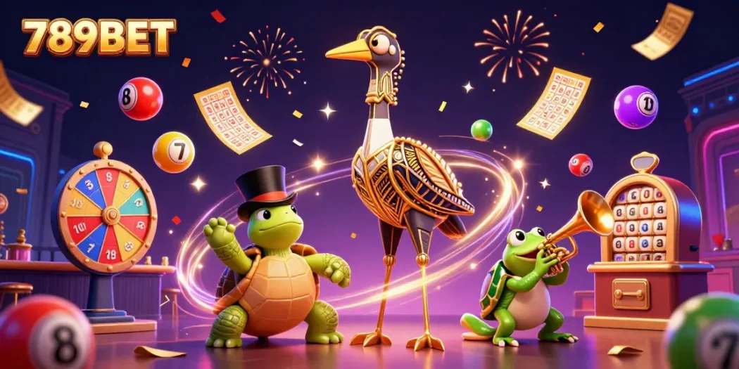 Experience the excitement of 789BET with vibrant gaming elements and lively characters.