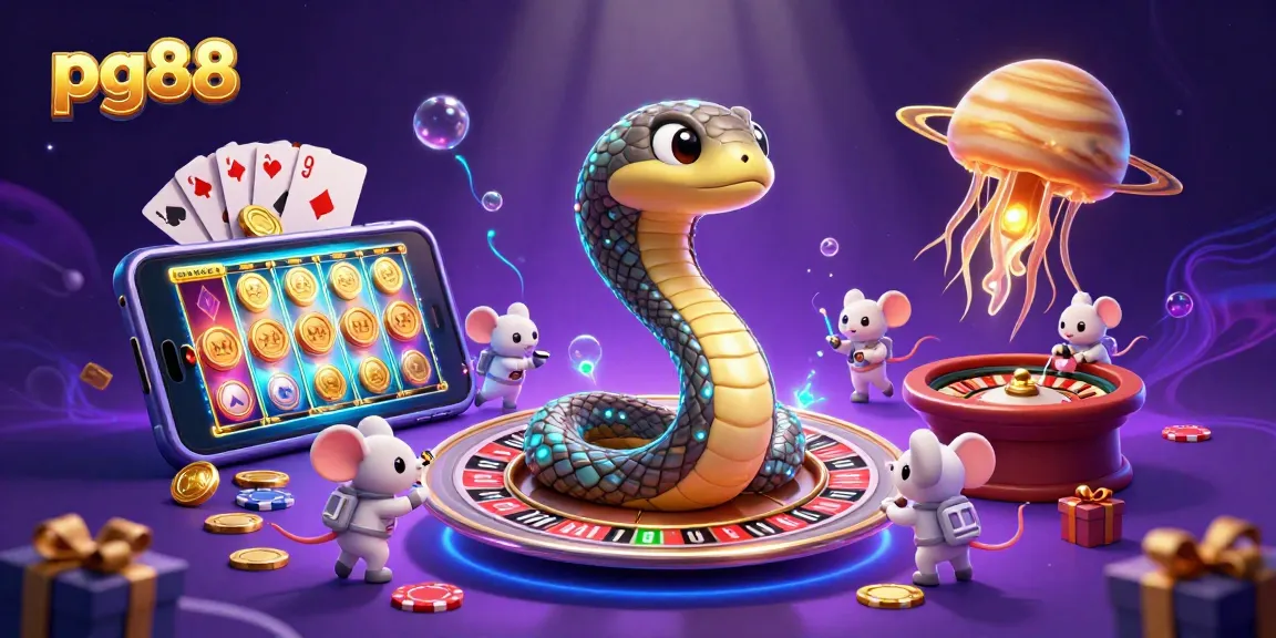 Experience the thrills of pg88 with astronaut mice betting on a cosmic roulette wheel while the golden jellyfish deals.
