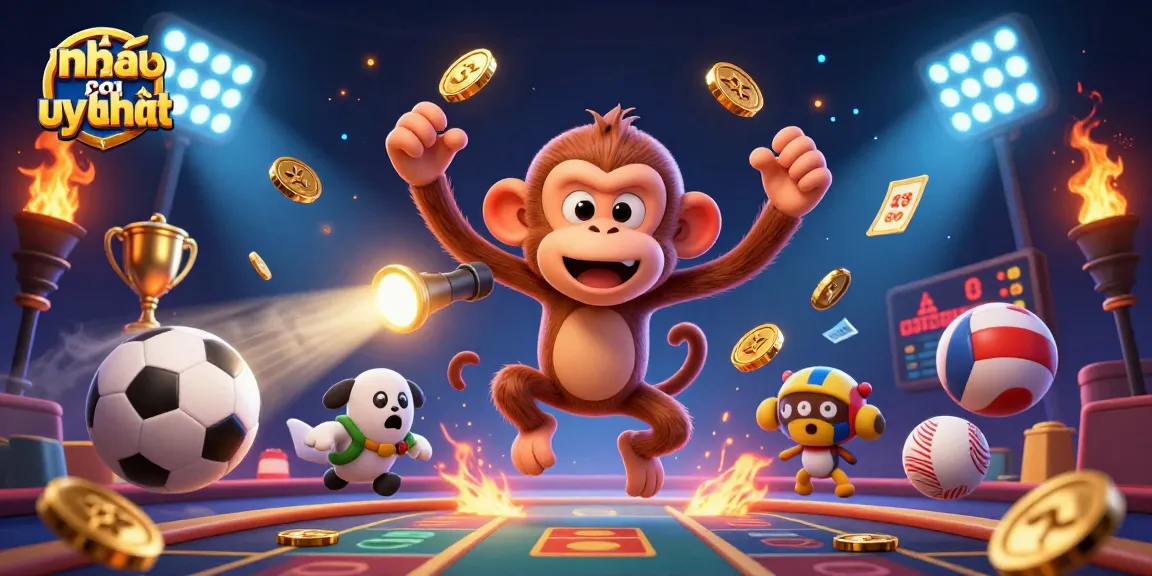 Experience the thrill at nhà cái uy tín with a playful poltergeist monkey and a ghost-hunter puppy in an exciting casino scene.
