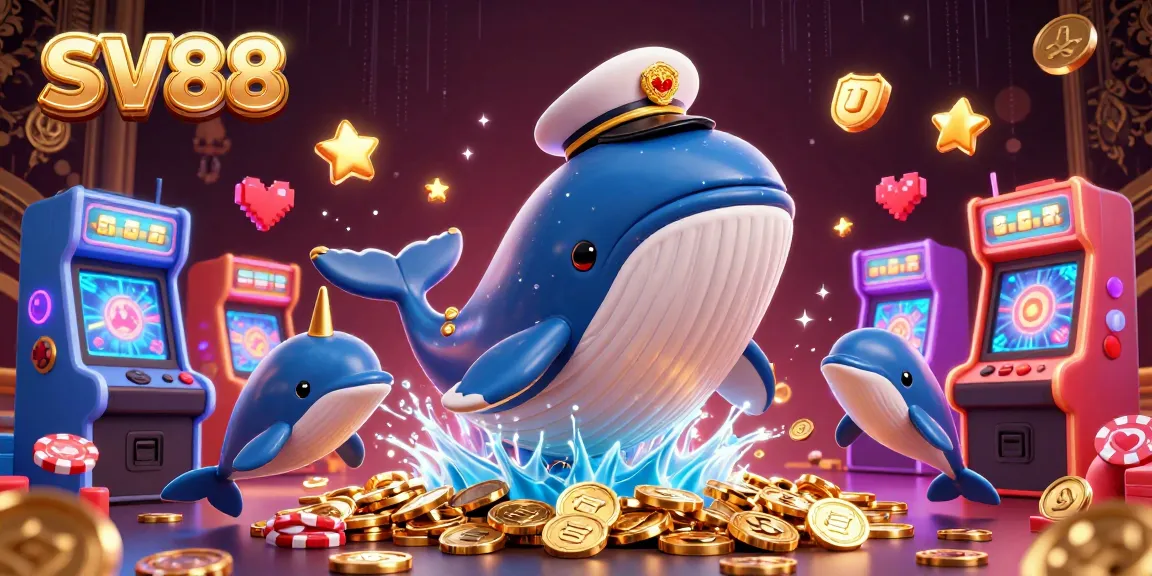 Engage with SV88’s thrilling gaming scene featuring vibrant casino characters and dazzling elements.