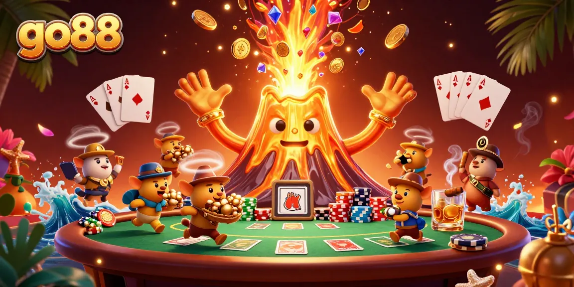 Win big at go88 with treasures from the erupting volcano and exciting poker games!