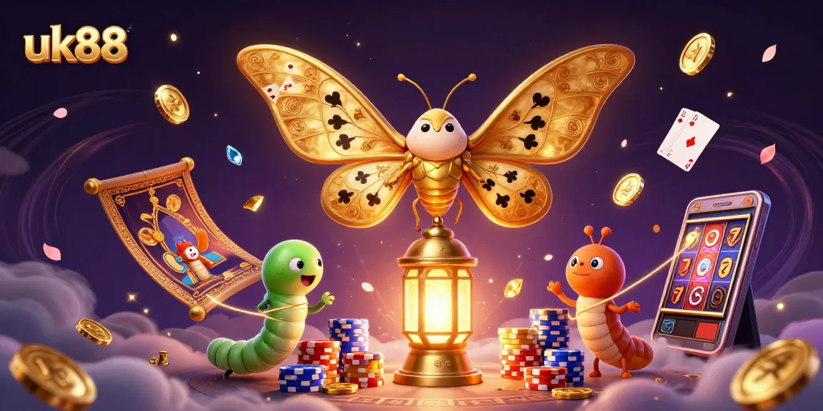 Experience the thrilling atmosphere of uk88 with a vibrant 3D illustration capturing casino excitement.