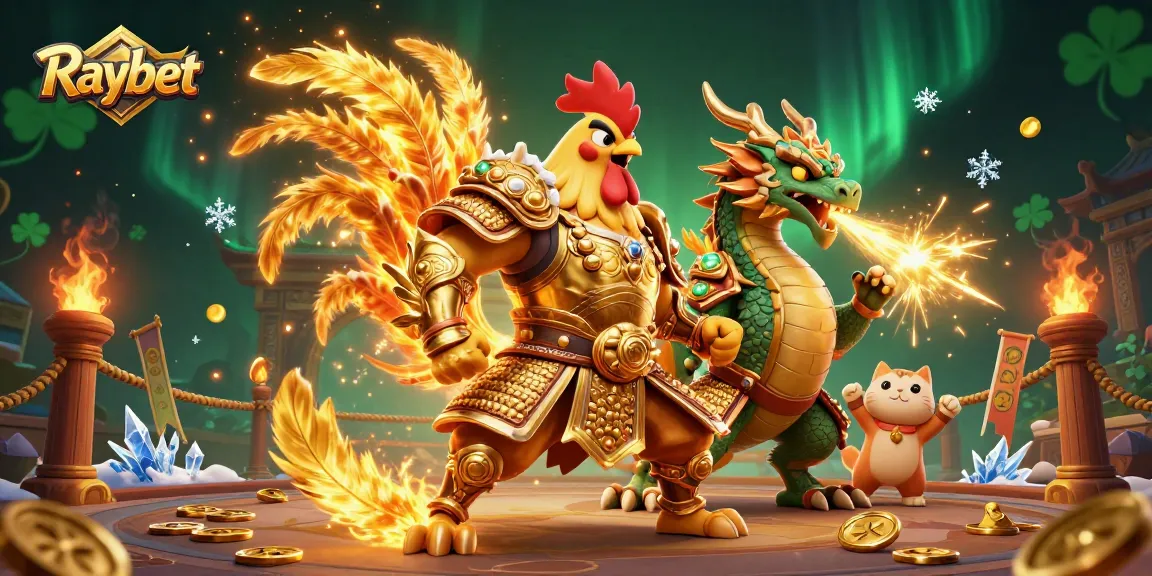 Raybet players experience exhilarating wins in a majestic 3D casino environment filled with tokens and dynamic characters.