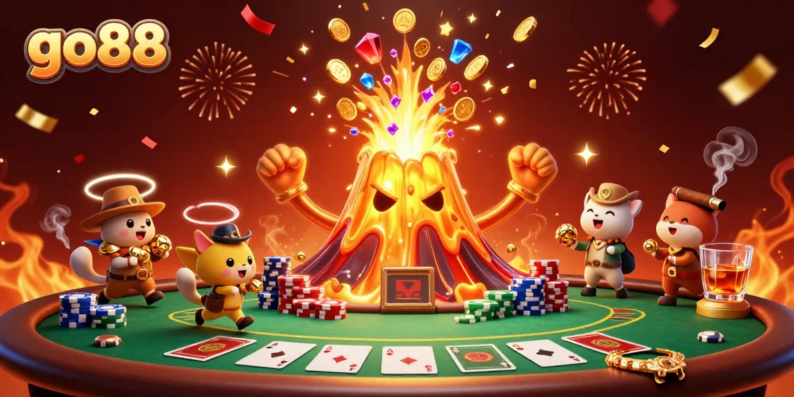 Experience thrilling gaming at go88 with a volcanic eruption of treasures and an exciting poker scene.