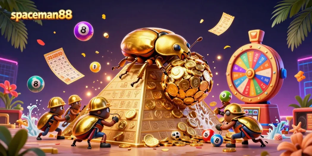 Bring the excitement of spaceman88 to life with a vibrant lottery-themed 3D illustration.