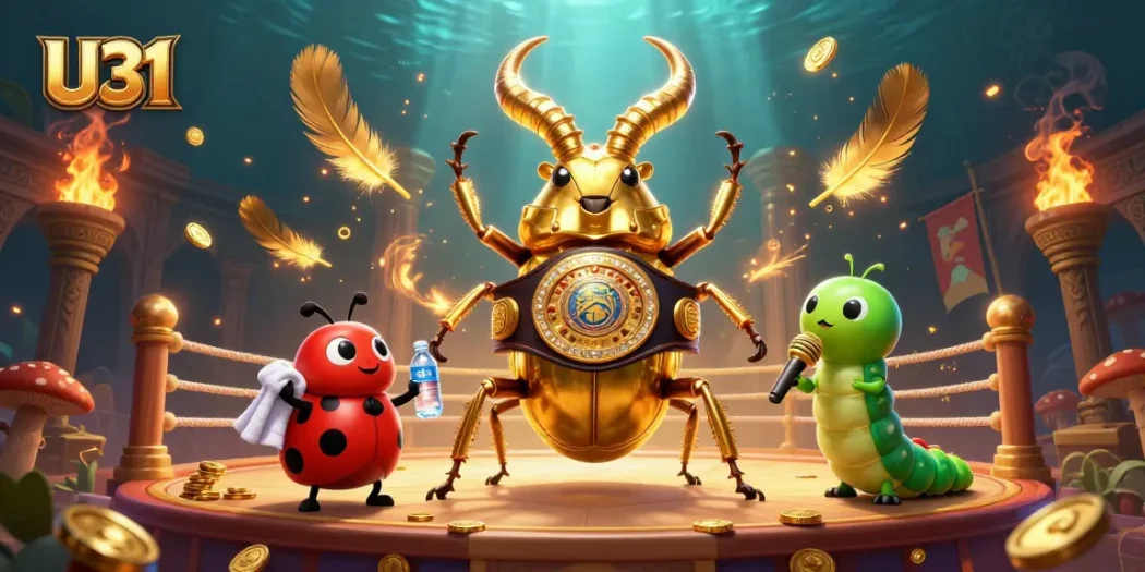 Engage in thrilling U31 casino adventures with animated characters in a fun-filled gambling scene.