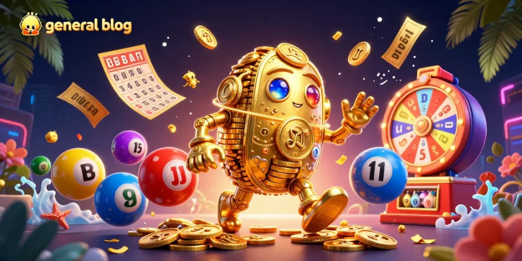 Engage with our general blog showcasing a vibrant 3D casino illustration filled with gambling elements.