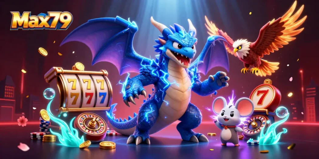 Experience thrilling wins with Max79's dynamic 3D casino action featuring vibrant characters and exciting gameplay.